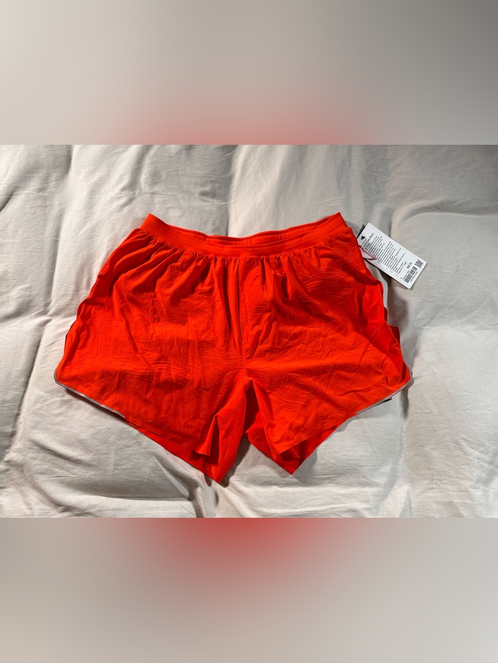 Lululemon Fast and Free Lined Running Short 5" Airflow Fire Red Men’s Large NWT